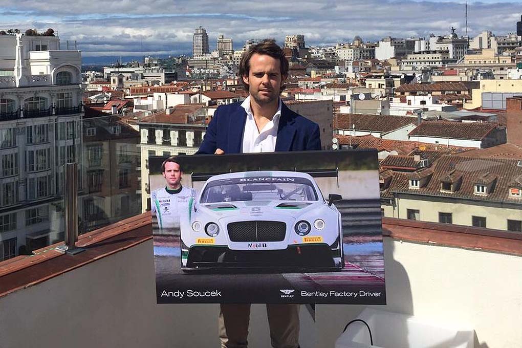 Andy Soucek en la presentación de Bentley