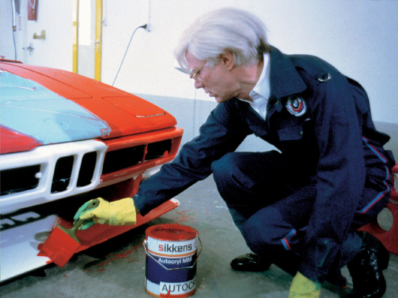 Andy Warhol en 1979 con el BMW M1 grupo 4