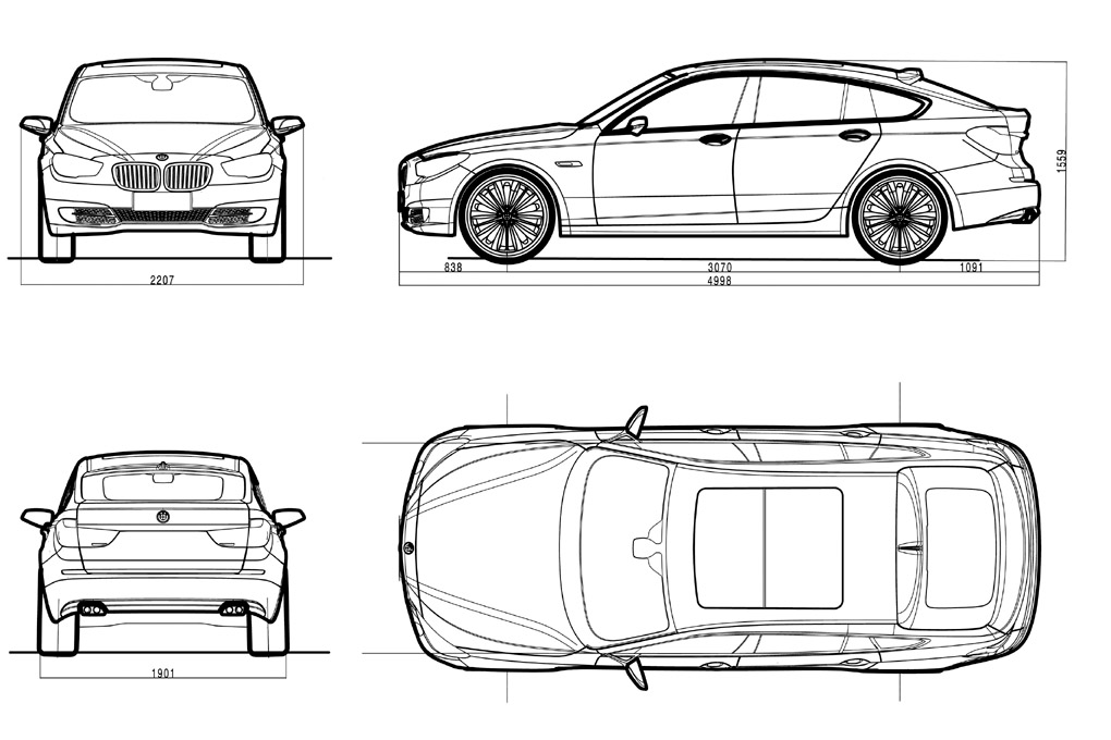 Medidas del BMW Serie 5 GT