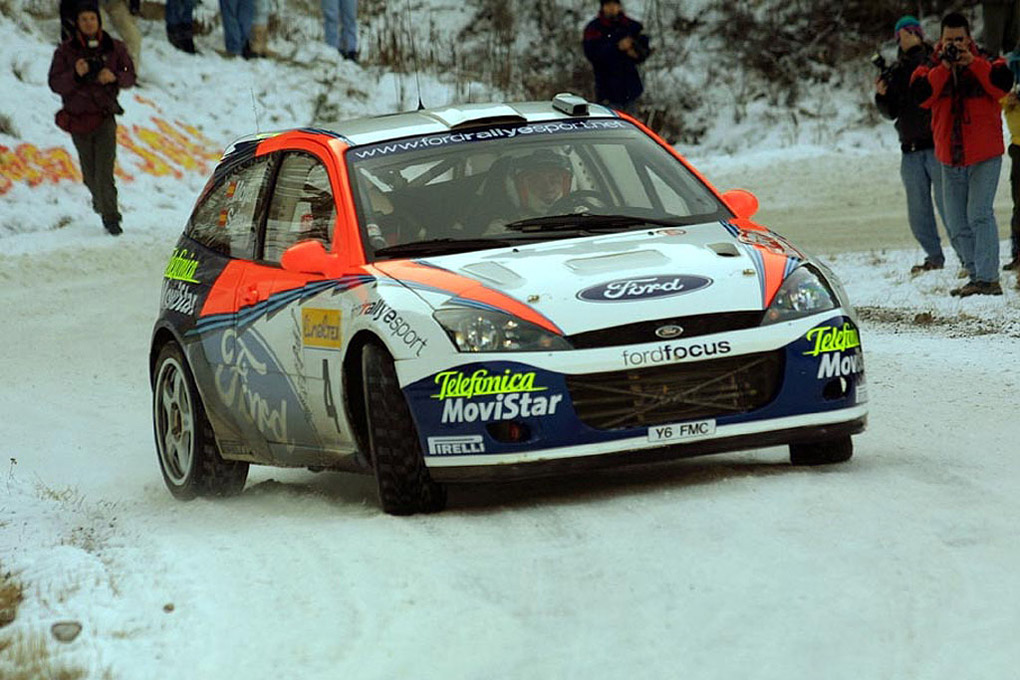 Carlos Sainz en el Rally Monte Carlo 2002