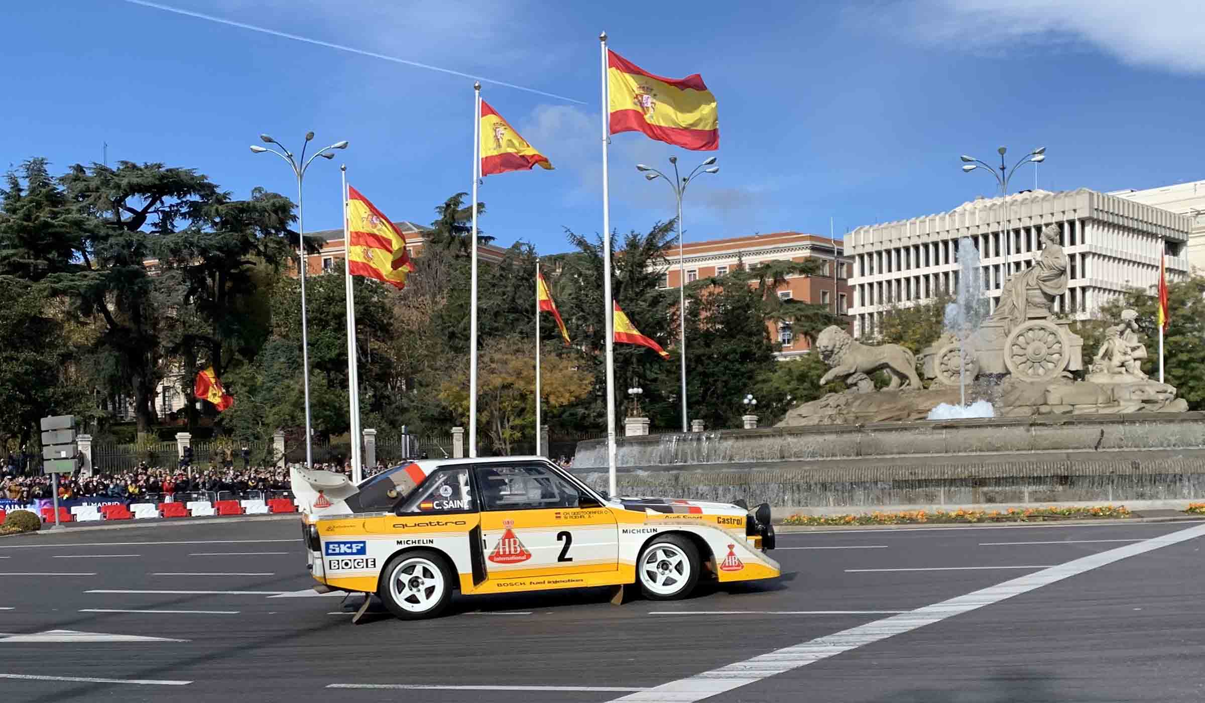 Carlos Sainz, espectáculo en Madrid