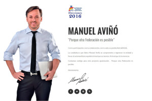 Manuel Aviño en su cartel de campaña