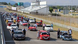 Meta final del III Spain Classic Rally en el Circuito del Jarama